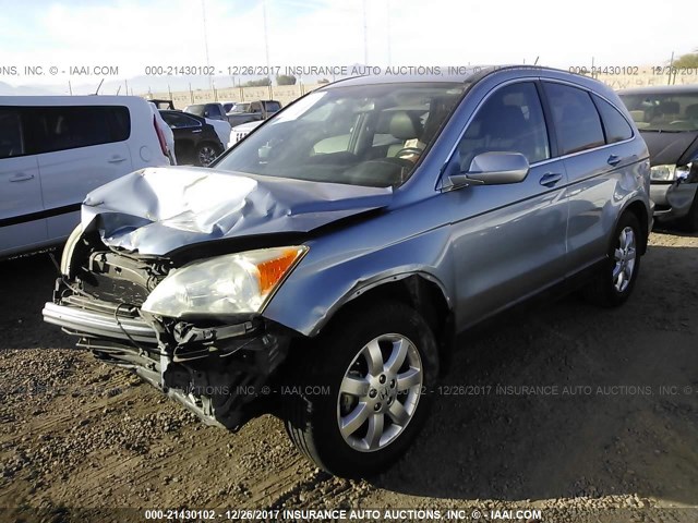 JHLRE38749C015174 - 2009 HONDA CR-V EXL Light Blue photo 2