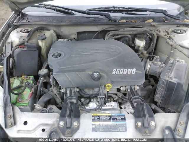 2G1WJ15K869281754 - 2006 CHEVROLET MONTE CARLO LS SILVER photo 10