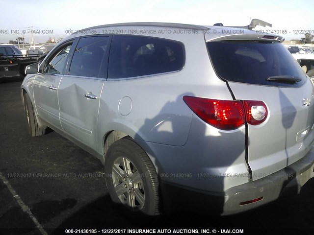 1GNKRGED3BJ146352 - 2011 CHEVROLET TRAVERSE LT SILVER photo 3