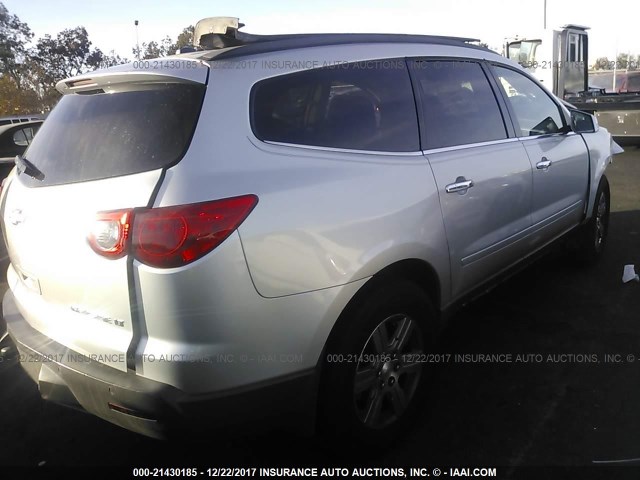 1GNKRGED3BJ146352 - 2011 CHEVROLET TRAVERSE LT SILVER photo 4