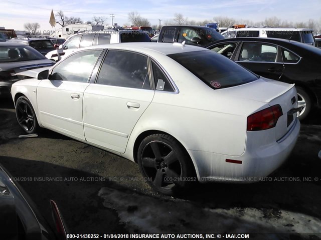 WAUDF78E26A254933 - 2006 AUDI A4 2.0T QUATTRO WHITE photo 3