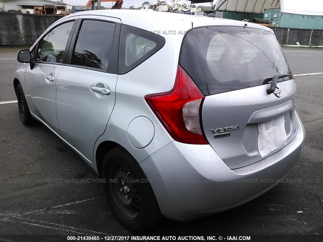 3N1CE2CP4EL397535 - 2014 NISSAN VERSA NOTE S/S PLUS/SV/SL SILVER photo 3