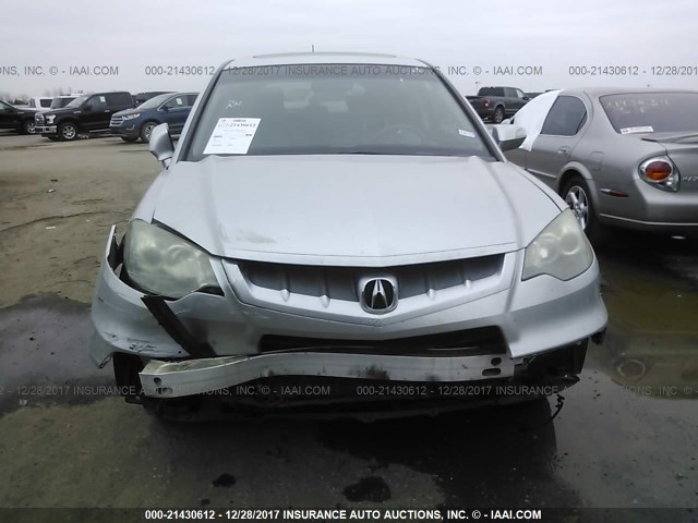 5J8TB18237A009316 - 2007 ACURA RDX GRAY photo 6