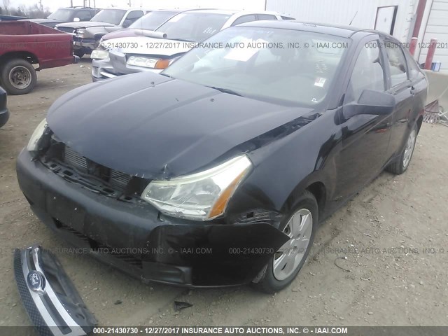 1FAHP34N38W248389 - 2008 FORD FOCUS S/SE BLACK photo 2