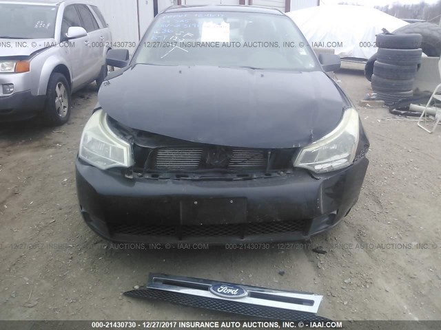 1FAHP34N38W248389 - 2008 FORD FOCUS S/SE BLACK photo 6