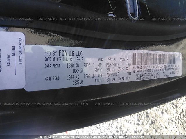 1C4NJCEAXHD115747 - 2017 JEEP COMPASS LATITUDE შავი ფოტო 9