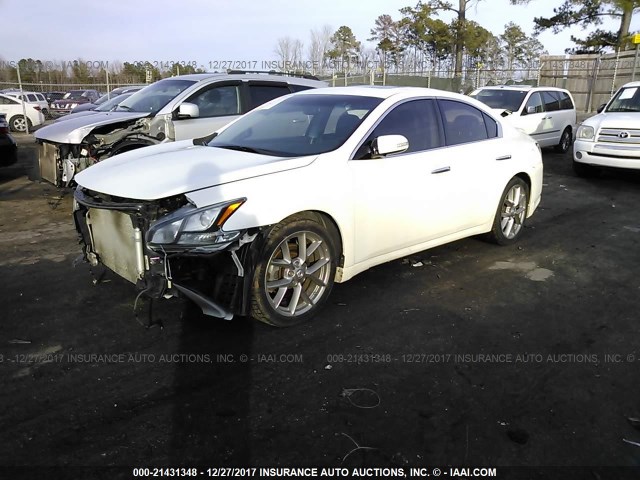 1N4AA5AP6BC854962 - 2011 NISSAN MAXIMA S/SV WHITE photo 2