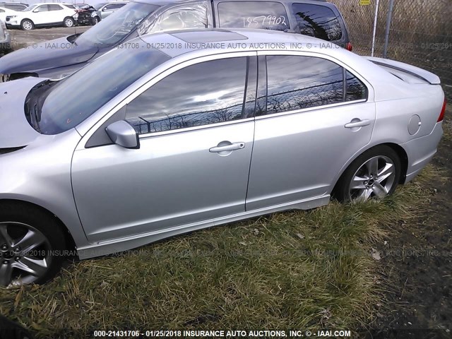 3FAHP0KC5AR152384 - 2010 FORD FUSION SPORT SILVER photo 3