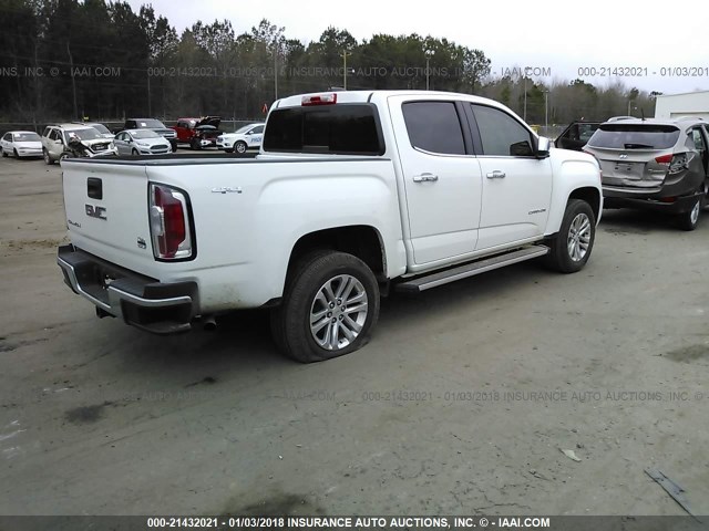 1GTG6DE32G1163695 - 2016 GMC CANYON SLT WHITE photo 4