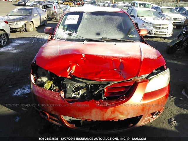 JM1BK123851307577 - 2005 MAZDA 3 S RED photo 6