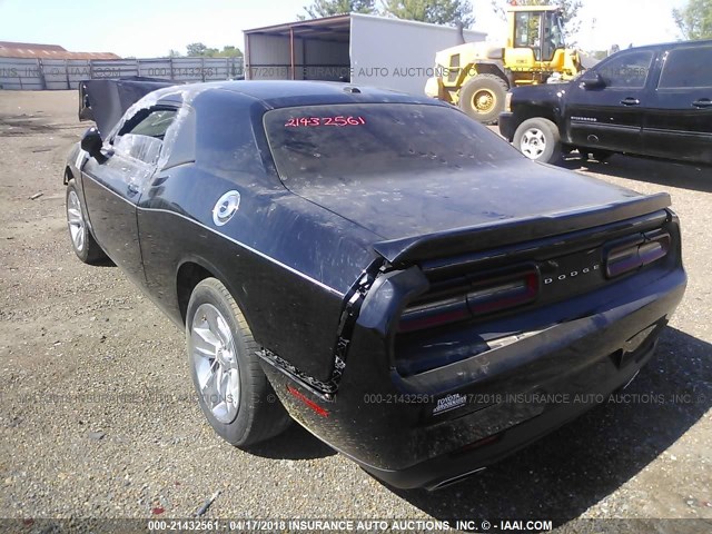 2C3CDZAG8FH905743 - 2015 DODGE CHALLENGER SXT BLACK photo 3