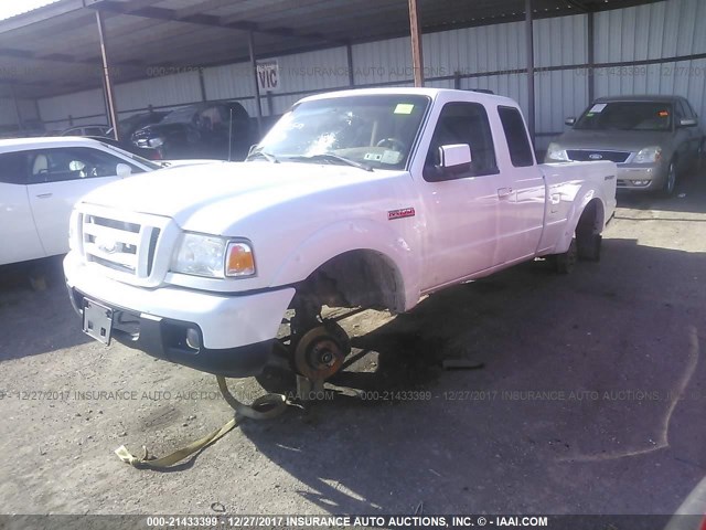 1FTYR14U97PA49419 - 2007 FORD RANGER SUPER CAB WHITE photo 2