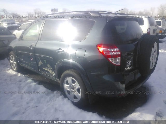 2T3DK4DVXBW065526 - 2011 TOYOTA RAV4 LIMITED BLACK photo 3