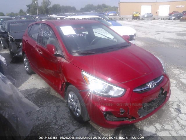 KMHCT5AE7FU204223 - 2015 HYUNDAI ACCENT GS RED photo 1