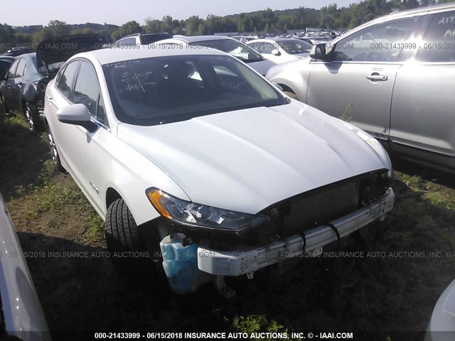 3FA6P0LU5HR325667 - 2017 FORD FUSION SE HYBRID WHITE photo 1