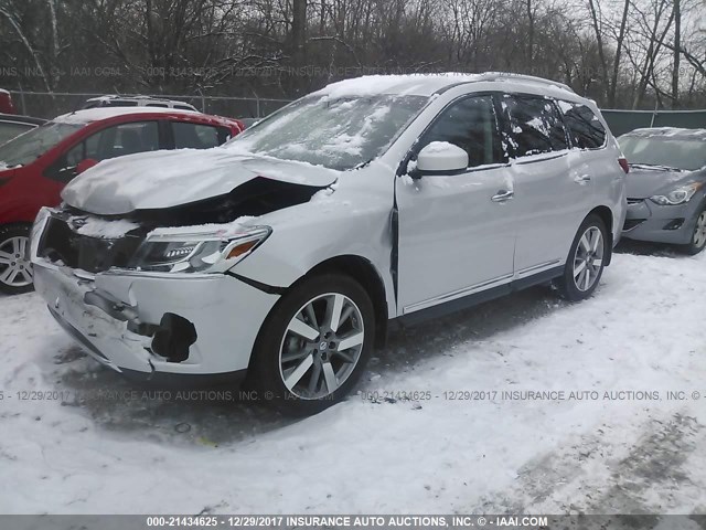 5N1AR2MM1EC645017 - 2014 NISSAN PATHFINDER S/SV/SL/PLATINUM 银色 照片 2