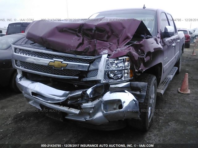 3GCPCSE06DG147547 - 2013 CHEVROLET SILVERADO C1500 LT MAROON photo 6