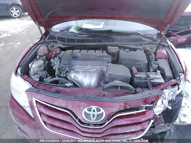 4T4BF3EK8BR214735 - 2011 TOYOTA CAMRY SE/LE/XLE Қызыл фото 10