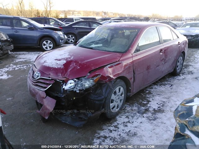 4T4BF3EK8BR214735 - 2011 TOYOTA CAMRY SE/LE/XLE RED photo 2