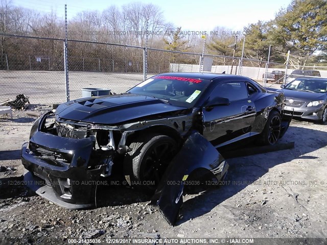 2G1FZ1EP3E9801538 - 2014 CHEVROLET CAMARO ZL1 BLACK photo 2