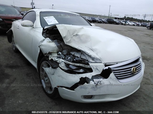 JTHFN48Y650070492 - 2005 LEXUS SC 430 WHITE photo 6