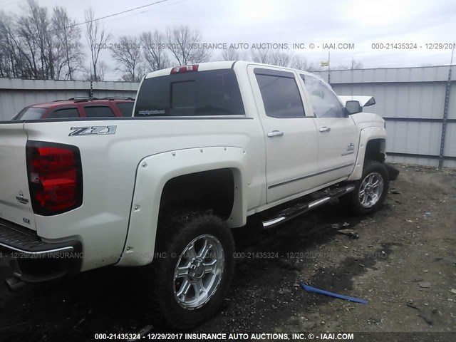 3GCUKSEC5EG461840 - 2014 CHEVROLET SILVERADO K1500 LTZ WHITE photo 4