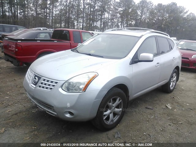 JN8AS58V98W111364 - 2008 NISSAN ROGUE S/SL SILVER photo 2