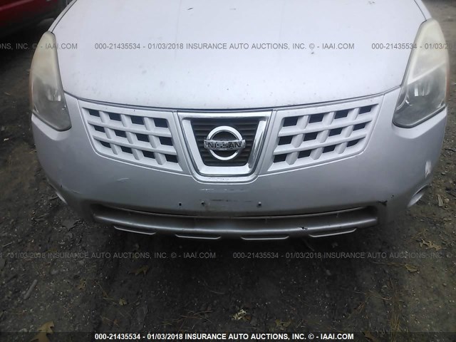 JN8AS58V98W111364 - 2008 NISSAN ROGUE S/SL SILVER photo 6