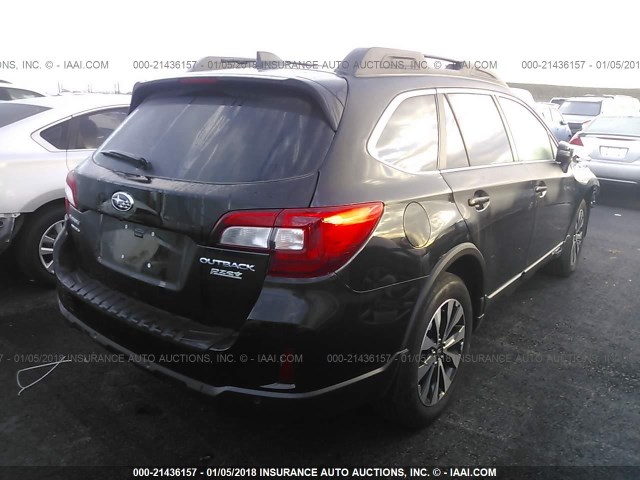 4S4BSANC8H3390816 - 2017 SUBARU OUTBACK 2.5I LIMITED BLACK photo 4