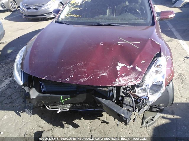 1N4BL2AP2AN457507 - 2010 NISSAN ALTIMA SR MAROON photo 6