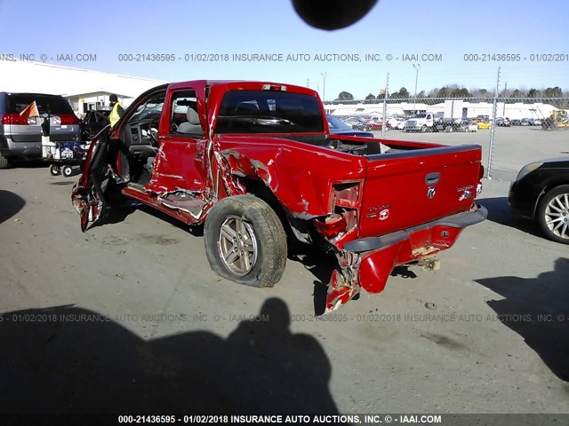 1D7RE3GP5BS679256 - 2011 DODGE DAKOTA SLT RED photo 3