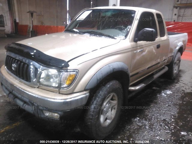 5TESN92N52Z045252 - 2002 TOYOTA TACOMA XTRACAB PRERUNNER ოქროსფერი ფოტო 2