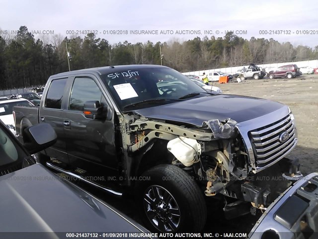 1FTFW1EF2BFB16067 - 2011 FORD F150 SUPERCREW GRAY photo 1