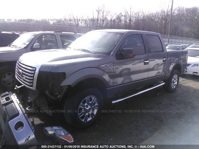 1FTFW1EF2BFB16067 - 2011 FORD F150 SUPERCREW GRAY photo 2