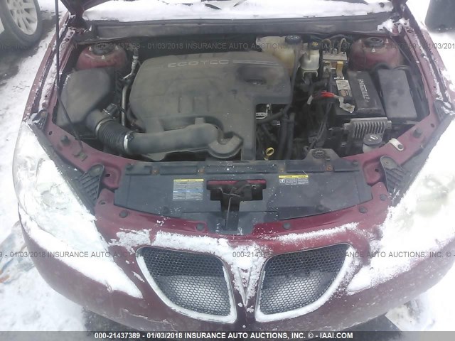 1G2ZG57B994168012 - 2009 PONTIAC G6 BURGUNDY photo 10