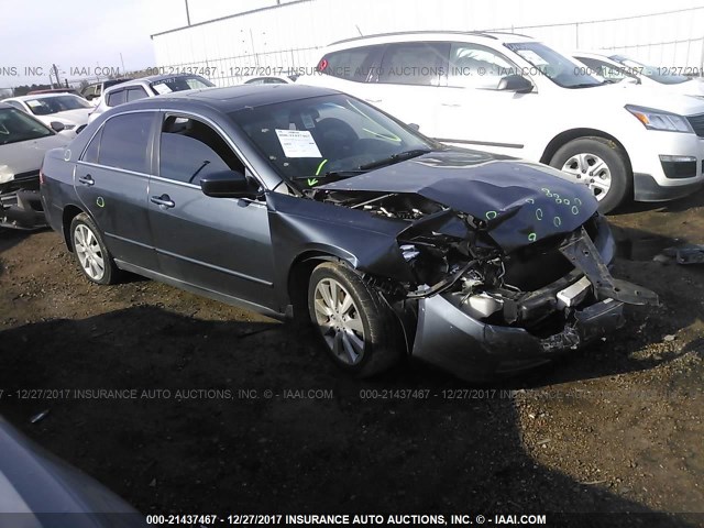 1HGCM66376A032017 - 2006 HONDA ACCORD LX GRAY photo 1