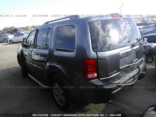 5FNYF3H60BB026288 - 2011 HONDA PILOT EXL GRAY photo 3