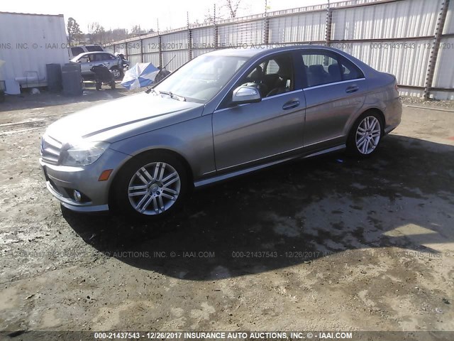 WDDGF81X59R081907 - 2009 MERCEDES-BENZ C 300 4MATIC GRAY photo 2