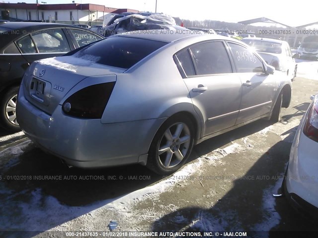 1N4BA41EX4C879623 - 2004 NISSAN MAXIMA SE/SL SILVER photo 4