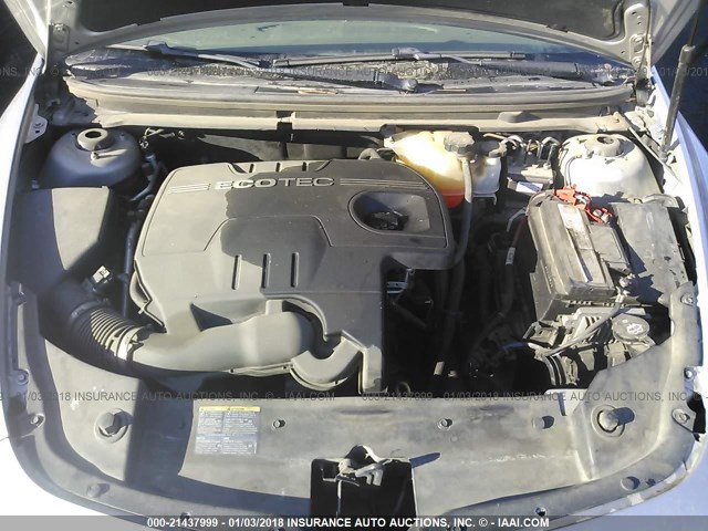 1G1ZG57B08F177589 - 2008 CHEVROLET MALIBU LS ვერცხლისფერი ფოტო 10