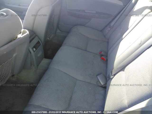 1G1ZG57B08F177589 - 2008 CHEVROLET MALIBU LS ვერცხლისფერი ფოტო 8