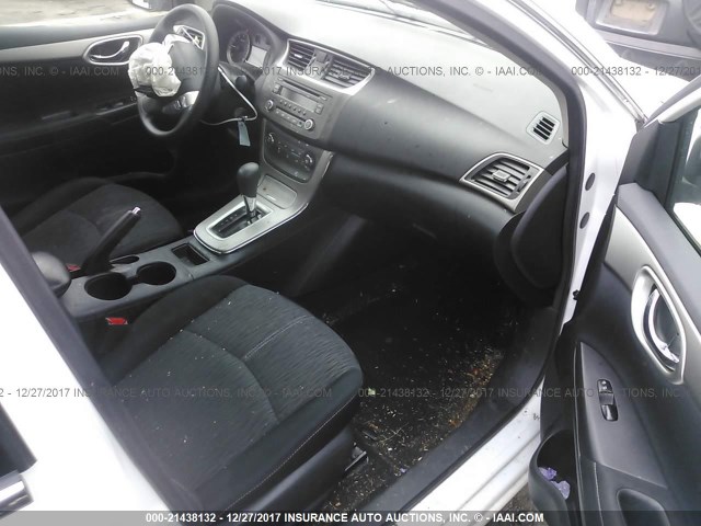 3N1AB7APXEL664791 - 2014 NISSAN SENTRA S/SV/SR/SL WHITE photo 5