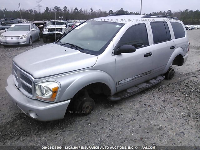 1D4HD48N45F531921 - 2005 DODGE DURANGO SLT SILVER photo 2