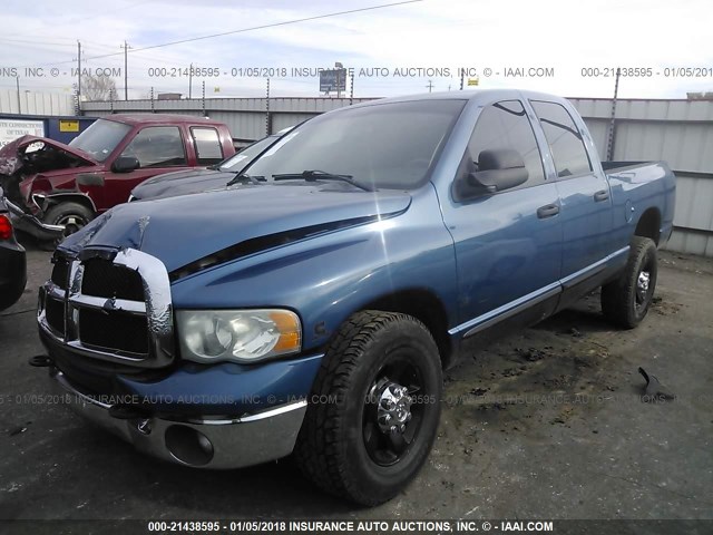 3D7KR28C25G847846 - 2005 DODGE RAM 2500 ST/SLT BLUE photo 2