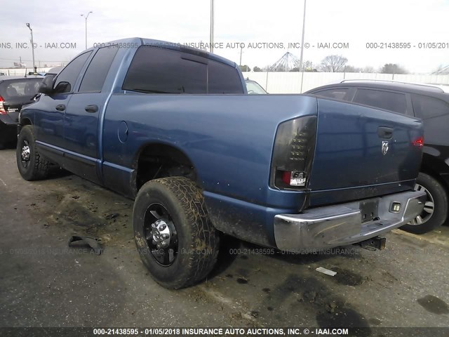 3D7KR28C25G847846 - 2005 DODGE RAM 2500 ST/SLT BLUE photo 3