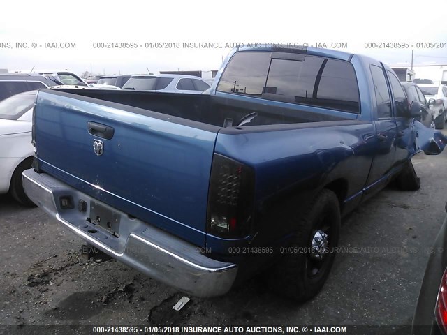 3D7KR28C25G847846 - 2005 DODGE RAM 2500 ST/SLT BLUE photo 4