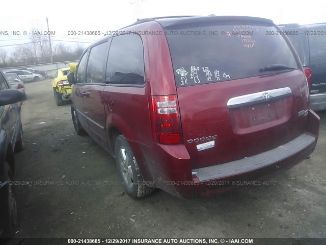 2D8HN54169R577026 - 2009 DODGE GRAND CARAVAN SXT RED photo 3