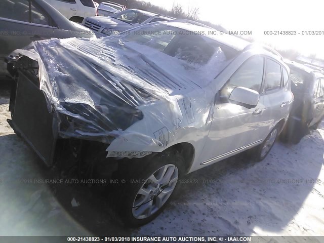 JN8AS5MV1DW648939 - 2013 NISSAN ROGUE S/SV WHITE photo 2