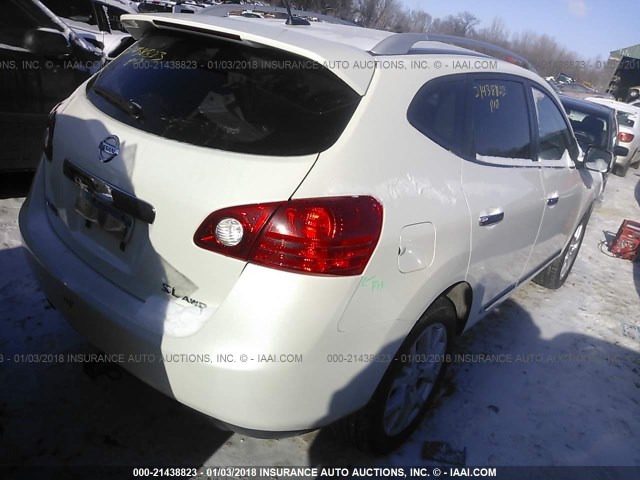 JN8AS5MV1DW648939 - 2013 NISSAN ROGUE S/SV WHITE photo 4