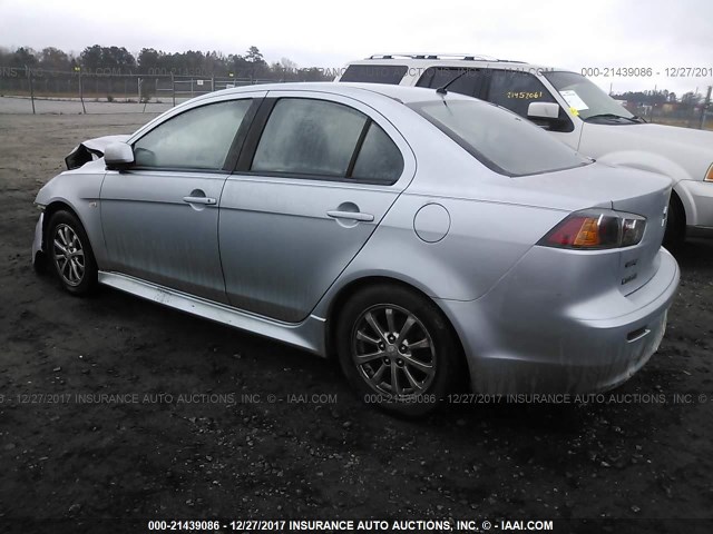 JA32U2FU8BU040713 - 2011 MITSUBISHI LANCER ES/ES SPORT SILVER photo 3